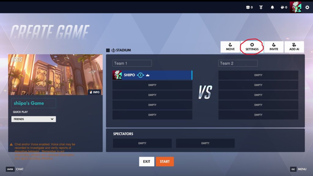 Overwatch カスタムゲーム設定 保存 UI（2026年版）